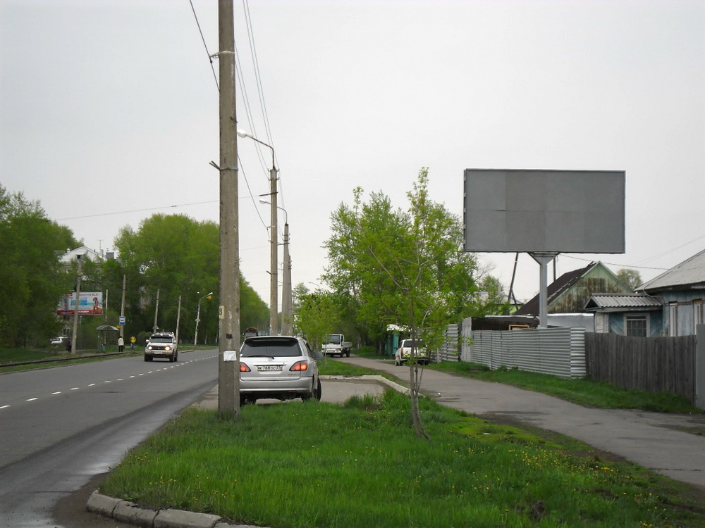 Фотография рекламного носителя, тип: Билборд 3x6, адрес: Комсомольское ш., д.110, Комсомольск-на-Амуре, Хабаровский край, Россия. Сторона А №842971
