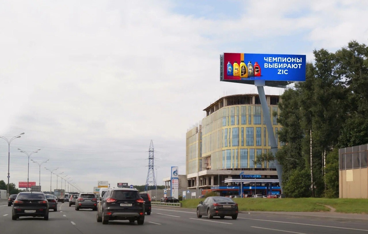 Фотография рекламного носителя, тип: Суперсайт 5x15, адрес: МКАД, 64 000м, Московская область, Россия. Сторона A1-А10 №993621