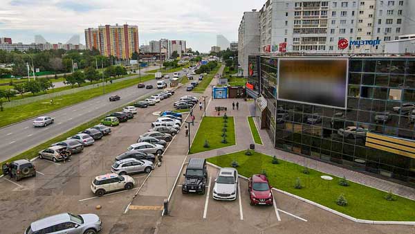 Фотография рекламного носителя, тип: Медиафасад, адрес: Сююмбике ул., д.29, Набережные Челны, Республика Татарстан, Россия. Сторона A1-A10 №977992