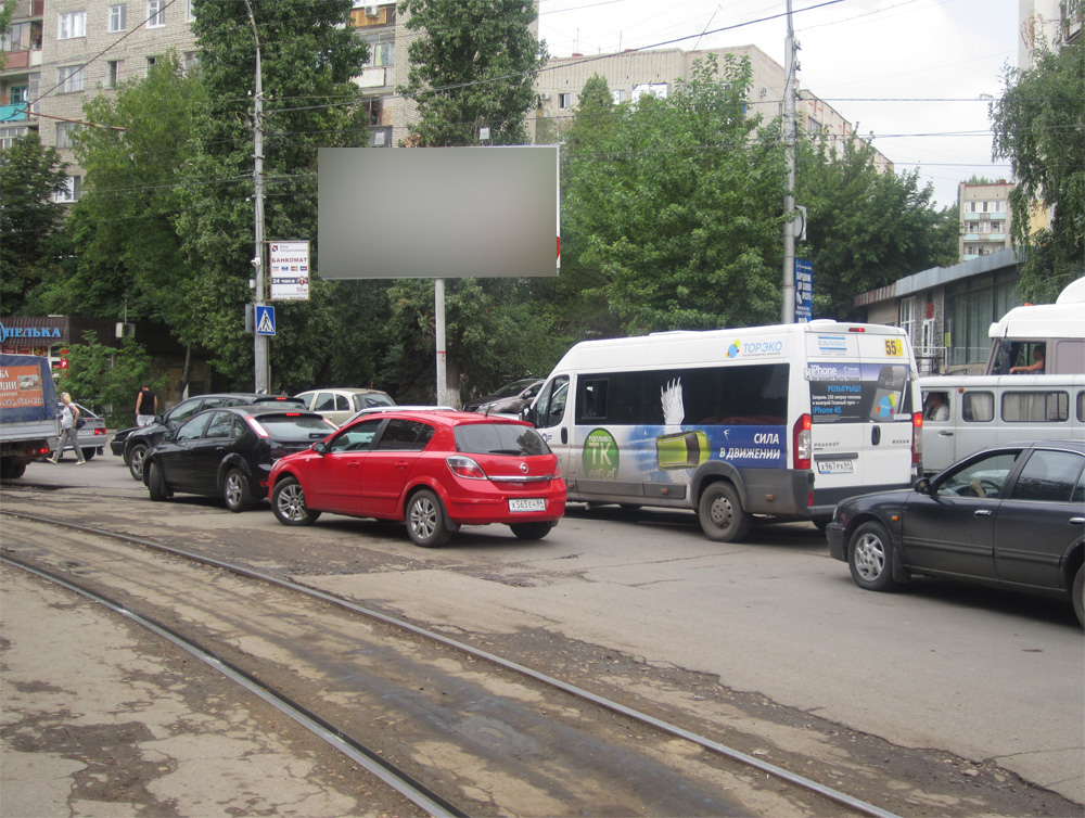 Фотография рекламного носителя, тип: Билборд 3x6, адрес: Советская ул. Х Астраханская ул., Саратов, Саратовская область, Россия. Сторона A №418470