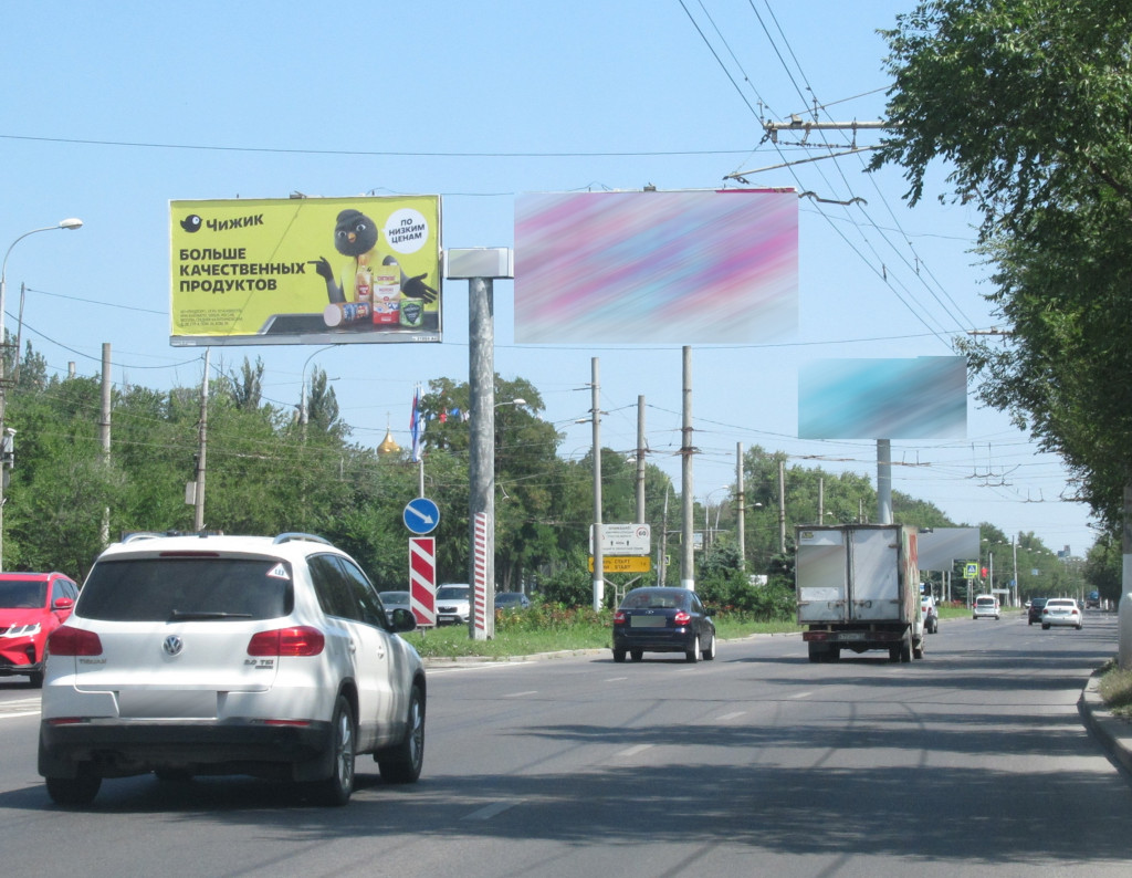 Фотография рекламного носителя, тип: Билборд 3x6, адрес: Ленина пр-т., съезд с Титова ул., разделительный остров, Волгоград, Волгоградская область, Россия. Сторона A3 №1000556