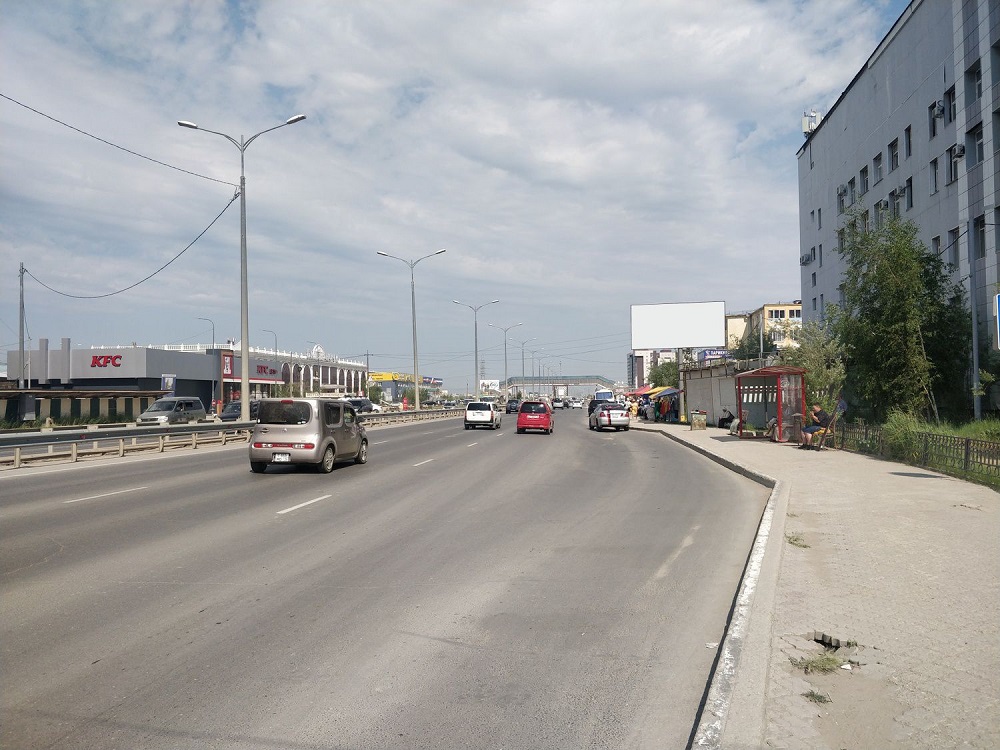 Фотография рекламного носителя, тип: Билборд 3x6, адрес: Дзержинского ул., д.72, Якутск, Республика Саха (Якутия), Россия. Сторона А №1053923