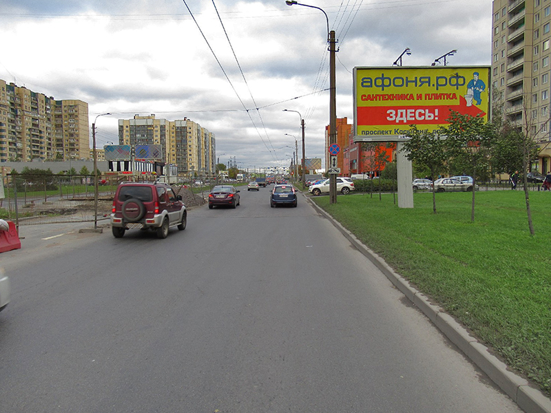 Фотография рекламного носителя, тип: Билборд 3x6, адрес: Косыгина пр-т., д.27, Санкт-Петербург, Россия. Сторона A №1094429