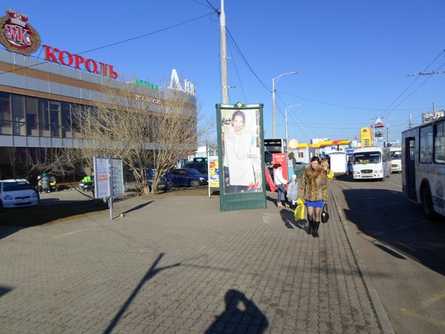 Фотография рекламного носителя, тип: Пиллар 3x1.4, адрес: Дзержинского ул. Х Александра Покрышкина ул., Краснодар, Краснодарский край, Россия. Сторона Б №409589