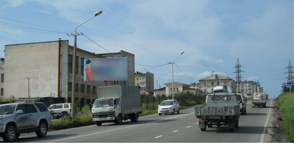 Фотография рекламного носителя, тип: Билборд 3x6, адрес: Транспортная ул., д.7, Магадан, Магаданская область, Россия. Сторона Б №1051669