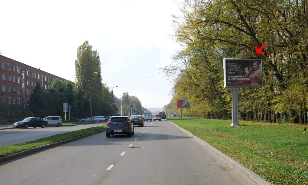 Фотография рекламного носителя, тип: Ситиборд 2.7x3.7, адрес: Юннатов ул. Х Димитрова ул., в квартале 179-в, Майкоп, Республика Адыгея, Россия. Сторона A1-A6 №1020998