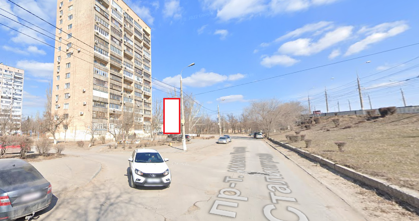 Фотография рекламного носителя, тип: Панель-кронштейн, адрес: Остравская ул., поз.1, Волгоград, Волгоградская область, Россия. Сторона Б №1097340