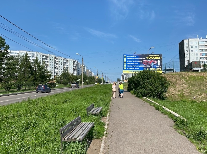 Фотография рекламного носителя, тип: Билборд 3x6, адрес: 60 лет СССР ул., д.14, Красноярск, Красноярский край, Россия. Сторона A №1075715