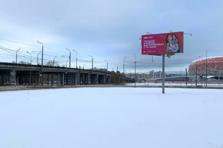 Фотография рекламного носителя, тип: Билборд 3x6, адрес: Крупская ул., р-н транспортной развязки Рабочая ул., Саранск, Республика Мордовия, Россия. Сторона С №1324663