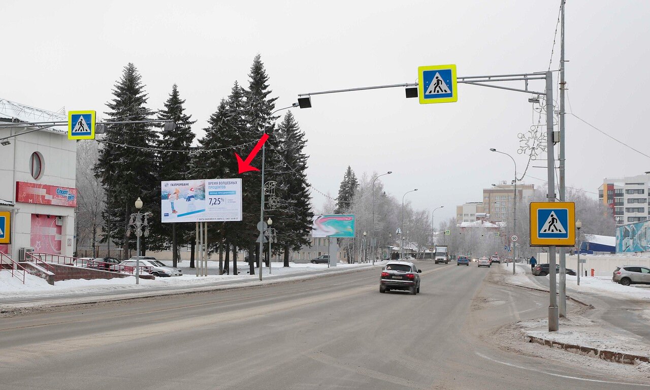 Фотография рекламного носителя, тип: Билборд 3x6, адрес: Мира ул., д.89А, Ханты-Мансийск, Ханты-Мансийский автономный округ – Югра, Россия. Сторона Б №784747