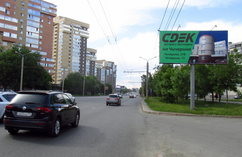 Фотография рекламного носителя, тип: Билборд 3x6, адрес: Чичерина ул., д.35, Челябинск, Челябинская область, Россия. Сторона А №376868