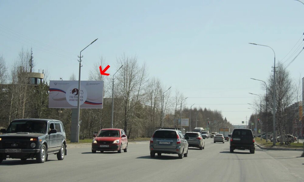 Фотография рекламного носителя, тип: Билборд 3x6, адрес: Островского ул., д.20, Сургут, Ханты-Мансийский автономный округ – Югра, Россия. Сторона Б №1068443