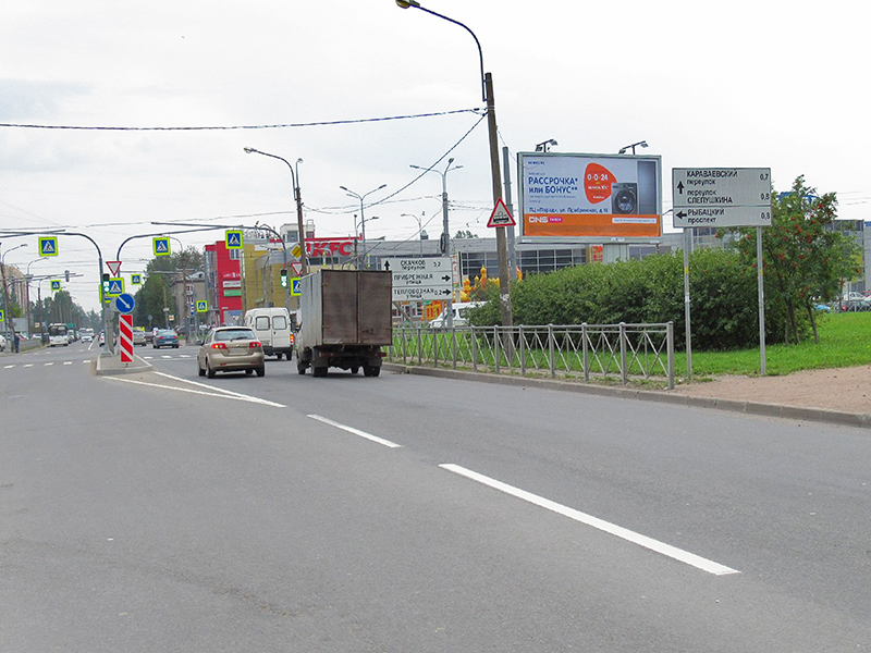 Фотография рекламного носителя, тип: Билборд 3x6, адрес: Караваевская ул. X Прибрежная ул., Санкт-Петербург, Россия. Сторона A №515099