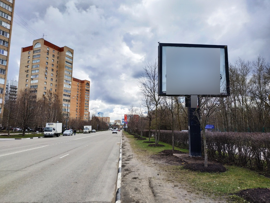 Фотография рекламного носителя, тип: Ситиборд 2.7x3.7, адрес: Красногорское ш., 0 250м от Можайского ш., Одинцово, Московская область, Россия. Сторона A1 №843985