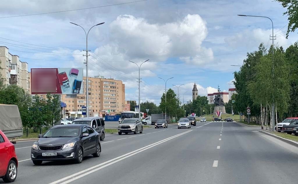 Фотография рекламного носителя, тип: Билборд 3x6, адрес: Майская ул., д.4, Сургут, Ханты-Мансийский автономный округ – Югра, Россия. Сторона Б №960109