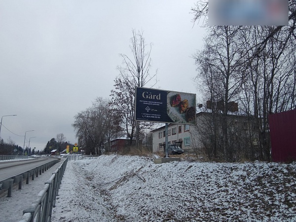 Фотография рекламного носителя, тип: Билборд 3x6, адрес: Реускула пос., Сортавальское шоссе д.22, Петрозаводск, Республика Карелия, Россия. Сторона Б №1002393