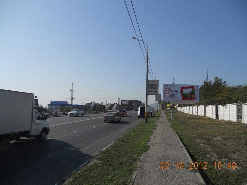 Фотография рекламного носителя, тип: Билборд 3x6, адрес: Мысхакское ш., напротив автосалона Север-3, Новороссийск, Краснодарский край, Россия. Сторона А №713775