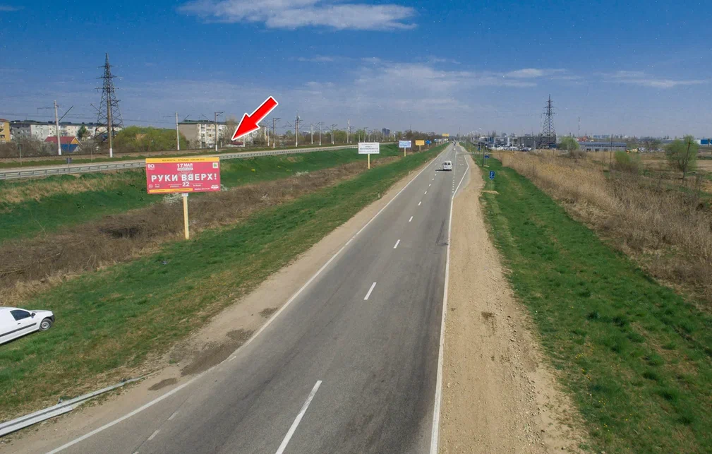 Фотография рекламного носителя, тип: Билборд 3x6, адрес: Краснодар-Новороссийск а/д, 18 034м, Краснодар, Краснодарский край, Россия. Сторона А №477996