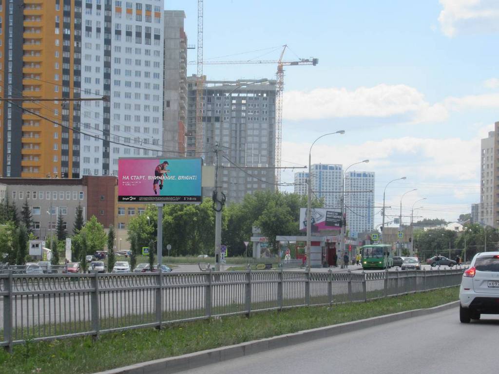 Фотография рекламного носителя, тип: Билборд 3x6, адрес: Щербакова ул., д.4 Х Павлодарская ул., Екатеринбург, Свердловская область, Россия. Сторона B №794504