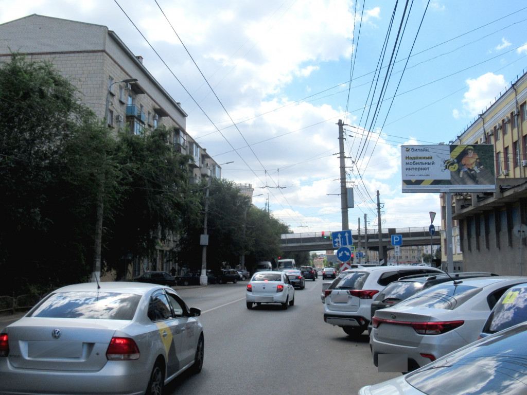 Фотография рекламного носителя, тип: Билборд 3x6, адрес: Коммунистическая ул., д.11, Волгоград, Волгоградская область, Россия. Сторона A №1042324