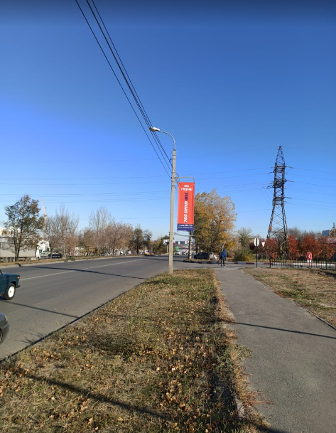 Фотография рекламного носителя, тип: Панель-кронштейн, адрес: Землячки ул., АЗС Лукоил, поз.2, Волгоград, Волгоградская область, Россия. Сторона А №1097243