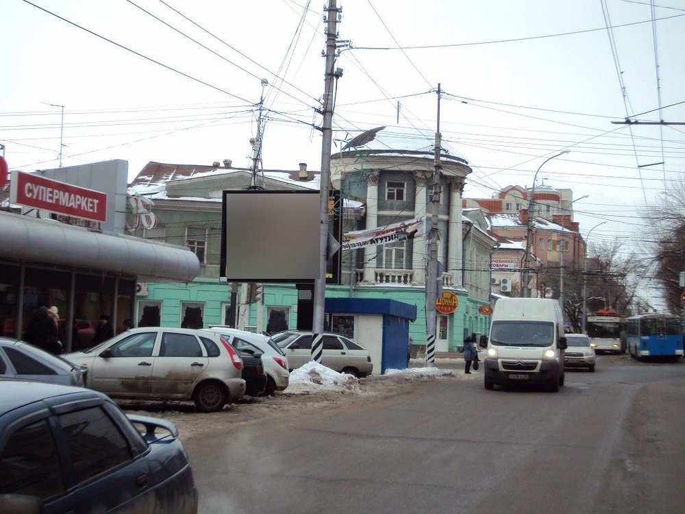 Фотография рекламного носителя, тип: Ситиборд 2.7x3.7, адрес: Московская ул. Х Чернышевского ул., Саратов, Саратовская область, Россия. Сторона Б №717568