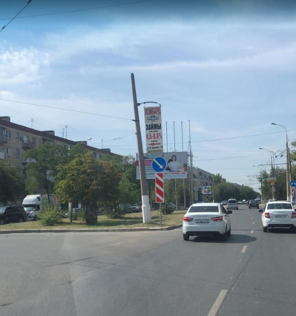 Фотография рекламного носителя, тип: Панель-кронштейн, адрес: Германа Титова ул., поз.4, Волгоград, Волгоградская область, Россия. Сторона А №1097306