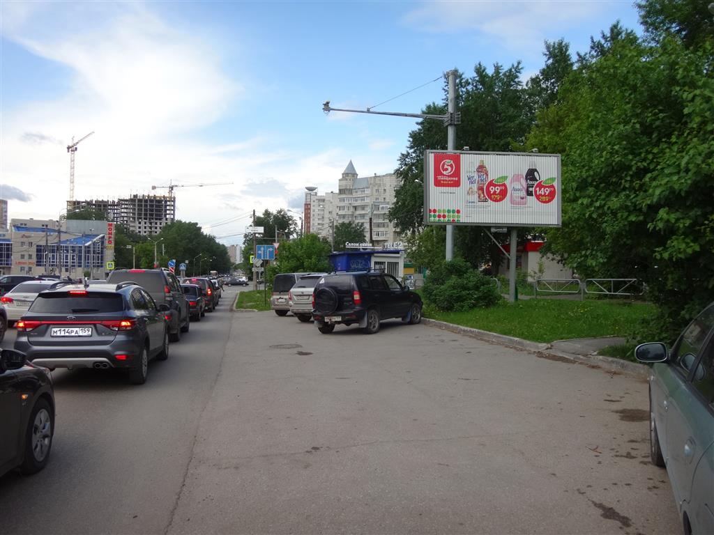 Фотография рекламного носителя, тип: Билборд 3x6, адрес: Карпинского ул., д.27, Пермь, Пермский край, Россия. Сторона A1-A3 №758521