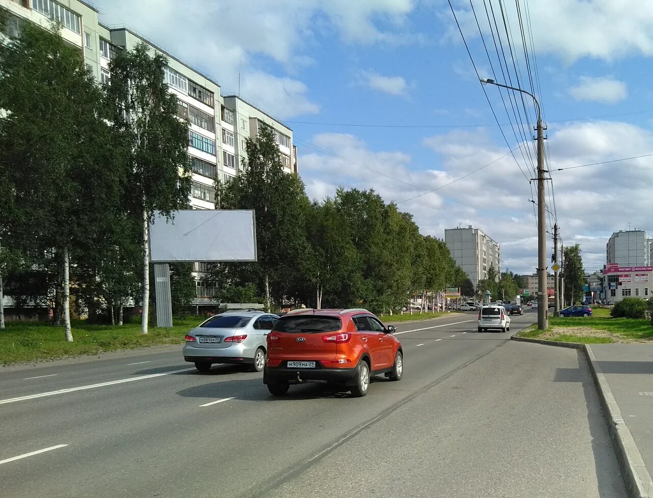 Фотография рекламного носителя, тип: Билборд 3x6, адрес: Тимме ул., д.4, Архангельск, Архангельская область, Россия. Сторона В №765922