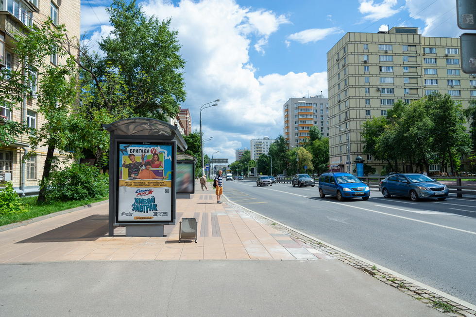 Фотография рекламного носителя, тип: Остановка 1.8x1.2, адрес: Нижегородская ул., Москва, Россия. Сторона Б №334183