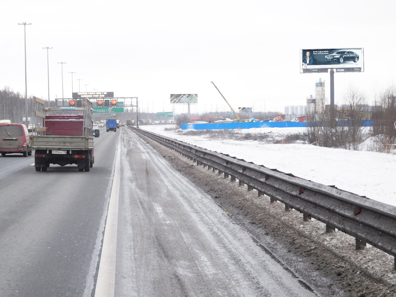 Фотография рекламного носителя, тип: Суперсайт 5x15, адрес: КАД, 49 550м, Ленинградская область, Россия. Сторона A1-A3 №604770