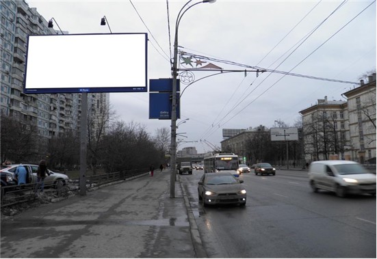 Фотография рекламного носителя, тип: Билборд 3x6, адрес: Хорошевское ш., д.24, Москва, Россия. Сторона Б №453081