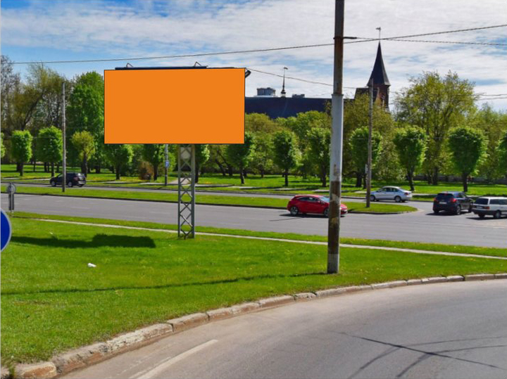 Фотография рекламного носителя, тип: Билборд 3x6, адрес: Московский пр-т., Дом Советов, поз.1, Калининград, Калининградская область, Россия. Сторона А1 №974092