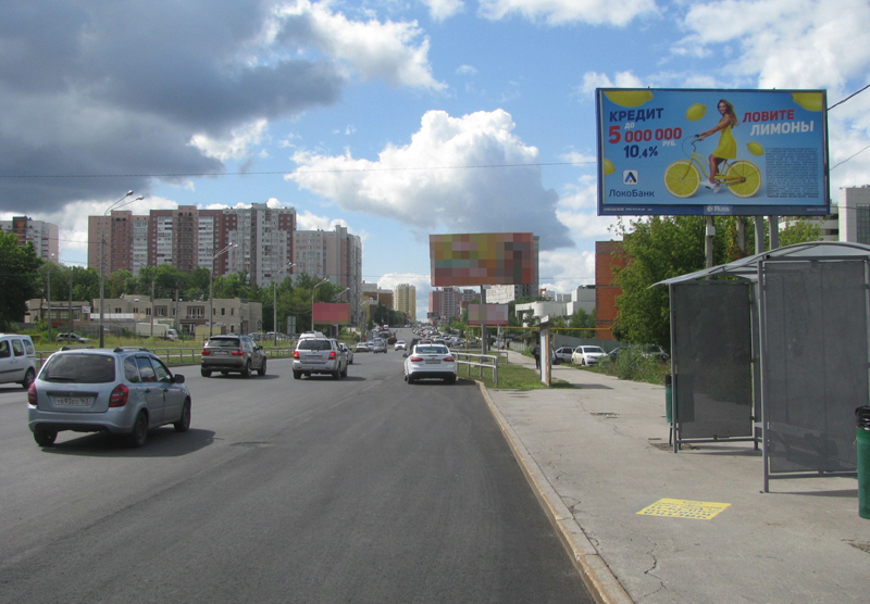 Фотография рекламного носителя, тип: Билборд 3x6, адрес: Солнечная ул. Х Девятая малая просека, Самара, Самарская область, Россия. Сторона A1-A3 №791031