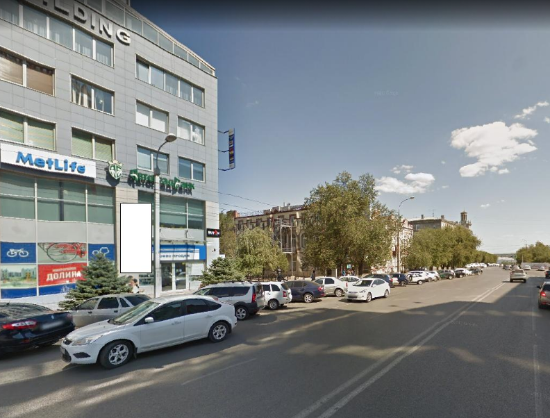 Фотография рекламного носителя, тип: Панель-кронштейн, адрес: Комсомольская ул., поз.1, Волгоград, Волгоградская область, Россия. Сторона A №1096125