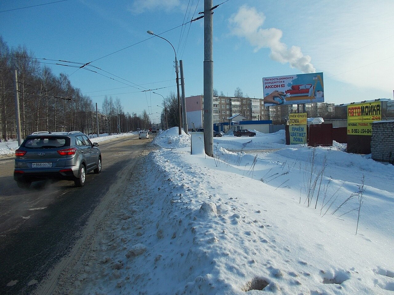 Фотография рекламного носителя, тип: Билборд 3x6, адрес: Ворошилова ул., автосервис, Рыбинск, Ярославская область, Россия. Сторона A №957100