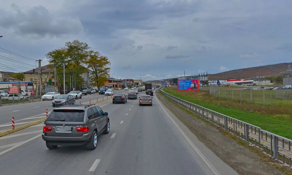 Фотография рекламного носителя, тип: Билборд 3x6, адрес: Новороссийск-Краснодар а/д, между Золотая Рыбка и поворотом на Гайдук пос., Новороссийск, Краснодарский край, Россия. Сторона А №854270