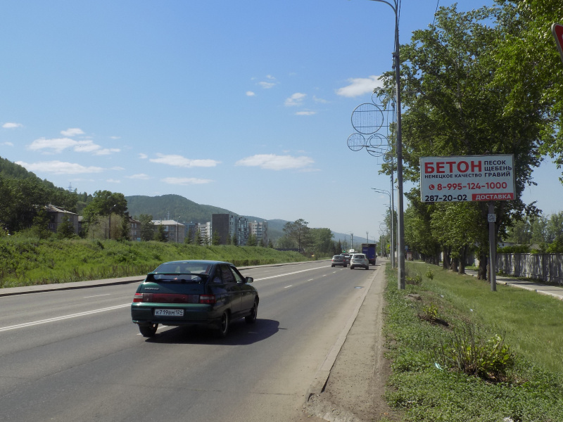 Фотография рекламного носителя, тип: Билборд 3x6, адрес: Свердловская ул., д.105, Красноярск, Красноярский край, Россия. Сторона А №780056