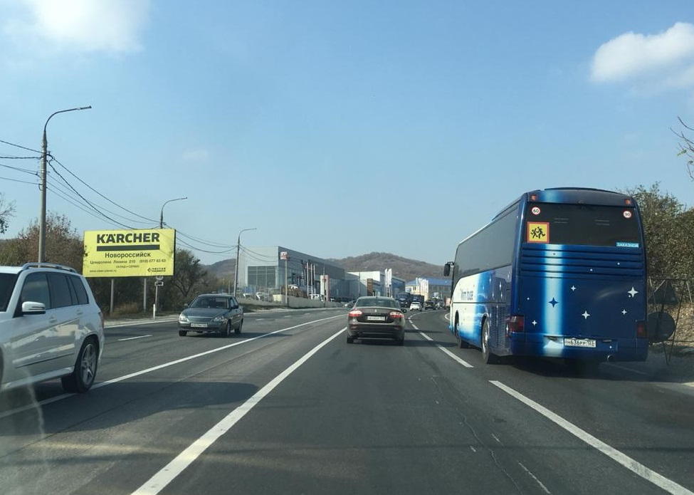 Фотография рекламного носителя, тип: Билборд 3x6, адрес: Новороссийск-Керченский пролив а/д М25, 9 800м, Новороссийск, Краснодарский край, Россия. Сторона Б №1021070