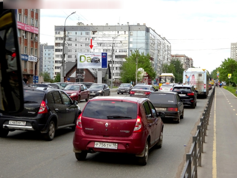 Фотография рекламного носителя, тип: Билборд 3x6, адрес: Холмогорова ул., 17, Ижевск, Республика Удмуртия, Россия. Сторона B1-B3 №1101309