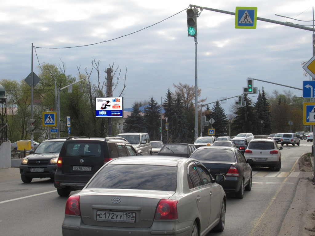 Фотография рекламного носителя, тип: Ситиборд 2.7x3.7, адрес: Ростовская ул., д.1, Переславль-Залесский, Ярославская область, Россия. Сторона Б12 №848782