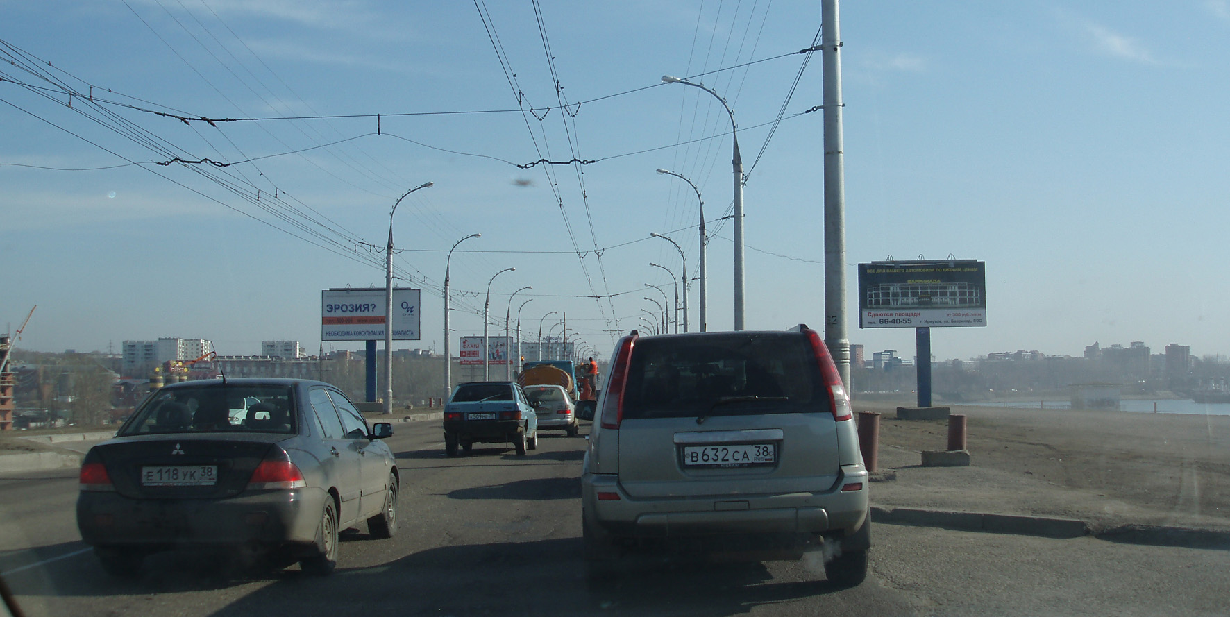 Фотография рекламного носителя, тип: Билборд 3x6, адрес: Плотина ГЭС Нижний Бьеф, поз.11, Иркутск, Иркутская область, Россия. Сторона B №651559