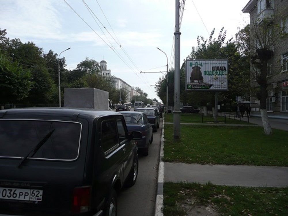 Фотография рекламного носителя, тип: Ситиборд 2.7x3.7, адрес: Циолковского ул., д.20, Рязань, Рязанская область, Россия. Сторона А1-А3 №659640