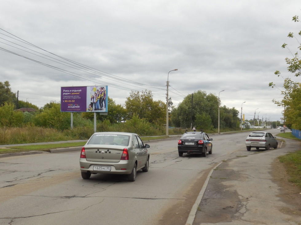 Фотография рекламного носителя, тип: Билборд 3x6, адрес: Пролетарская 12 ул. X Труда ул., д.58, Омск, Омская область, Россия. Сторона В №1009964