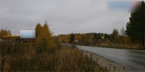 Фотография рекламного носителя, тип: Билборд 3x6, адрес: Надвоицкое ш., АЗС Роснефть, Сегежа, Республика Карелия, Россия. Сторона Б №1002304