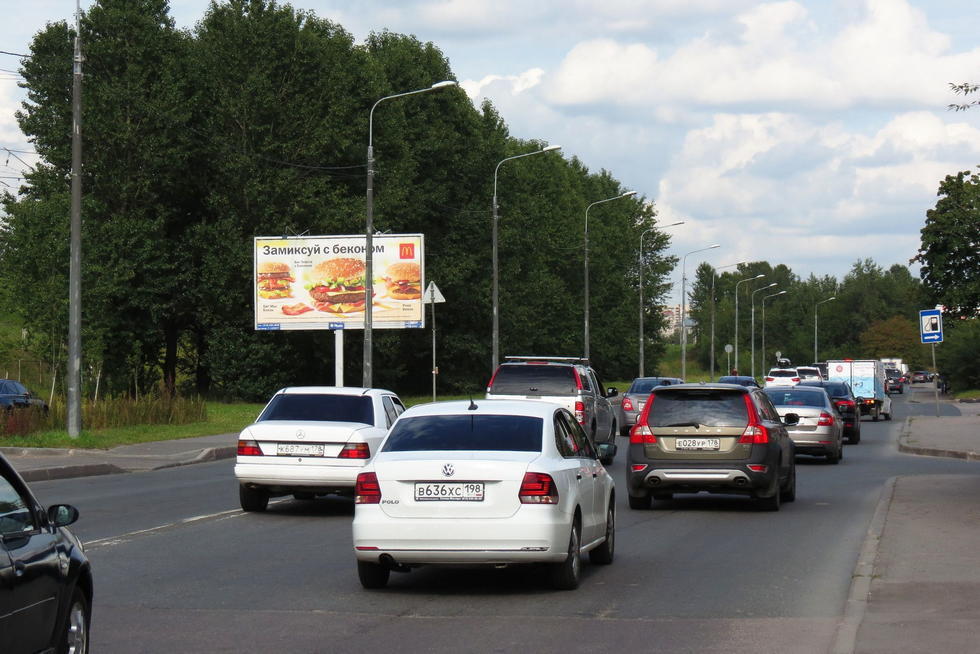 Фотография рекламного носителя, тип: Билборд 3x6, адрес: Зольная ул., д.1 X Октябрьская наб., Санкт-Петербург, Россия. Сторона Б №638121
