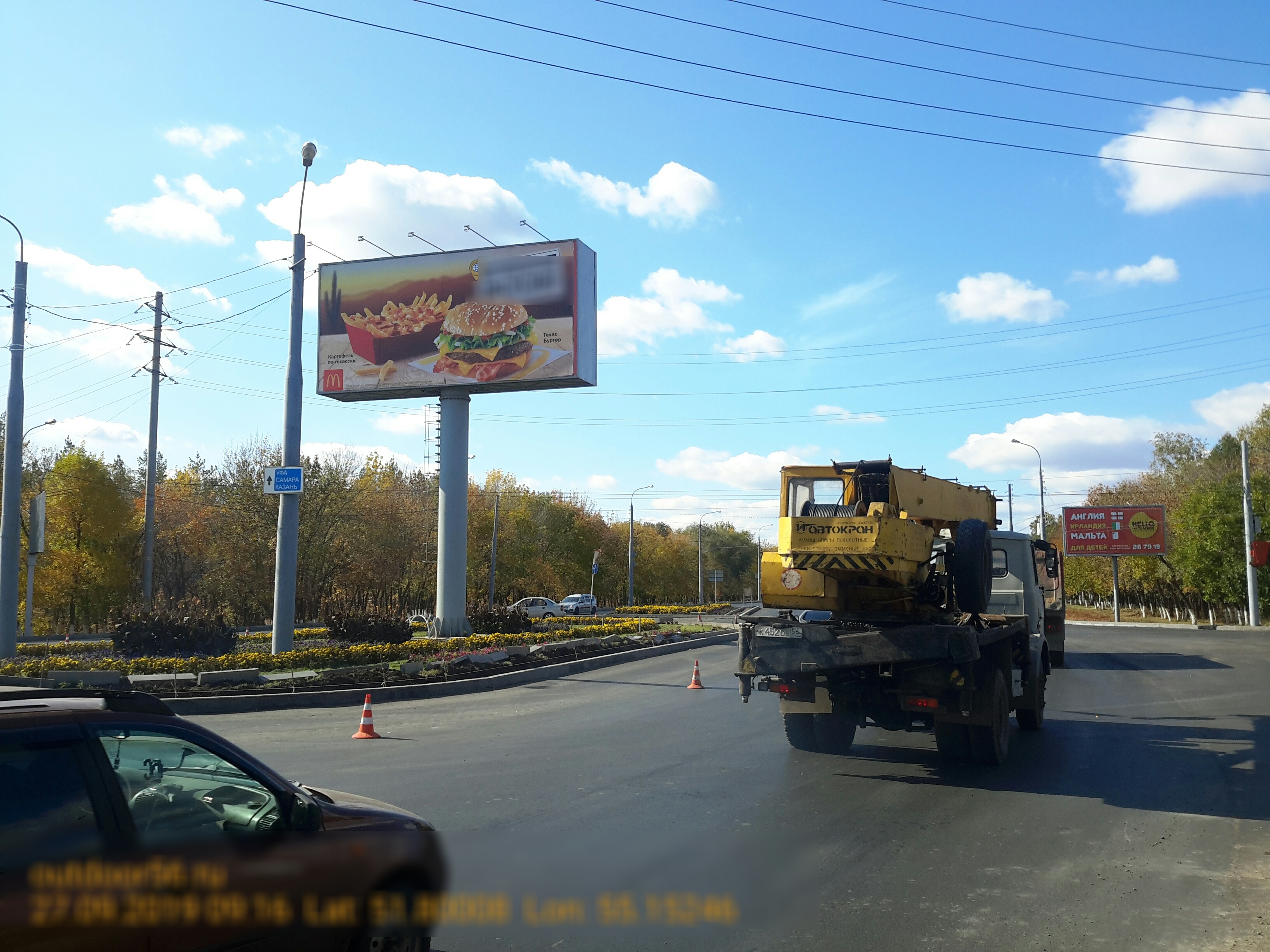 Фотография рекламного носителя, тип: Суперсайт 5x10, адрес: Нежинского ш. Х Ветеранов Труда ул., Оренбург, Оренбургская область, Россия. Сторона B №855085