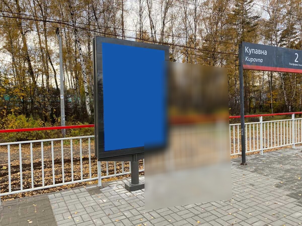 Фотография рекламного носителя, тип: Ситиформат 1.8x1.2, адрес: Купавна ст., на платформе из Москвы, середина платформы, Московская область, Россия. Сторона A №945567