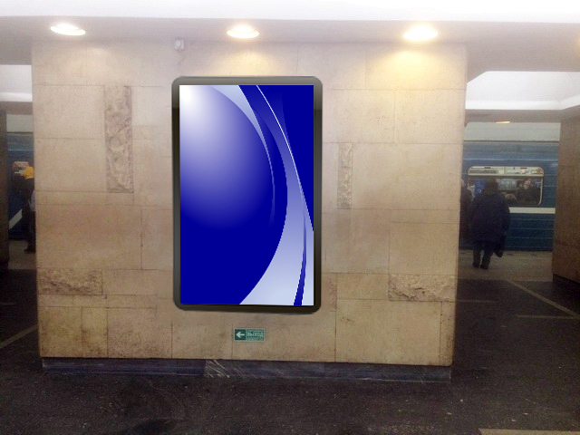 Фотография рекламного носителя, тип: Видеоэкран, адрес: Станция метро «Горьковская», линия Московско-Петроградская, Санкт-Петербург, Россия. Сторона/вариант А №1056810