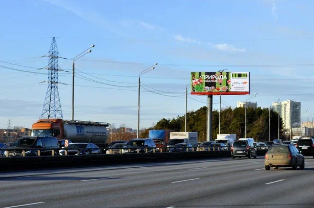 Фотография рекламного носителя, тип: Суперсайт 5x15, адрес: Новорижское ш., 18 240м, Московская область, Россия. Сторона Б №854476